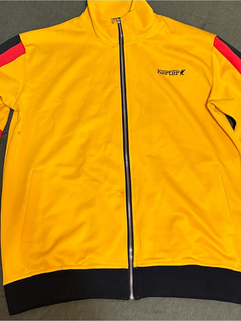 Karter Yellow Athletic Suit Yellow ,Black & Red